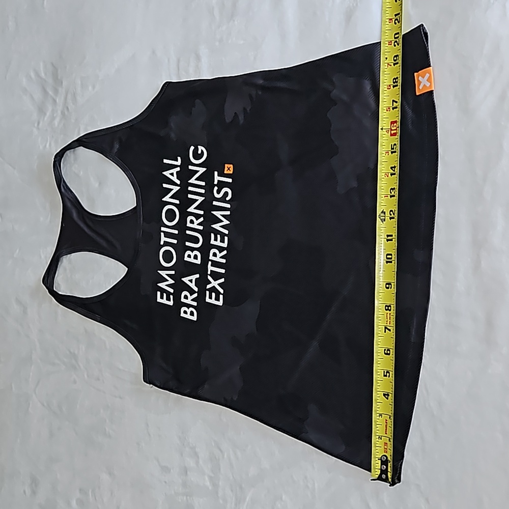 Truth-Finish It Emotional Bra Burning Extremist Tank Top Black Womens Medium - Picture 7 of 9